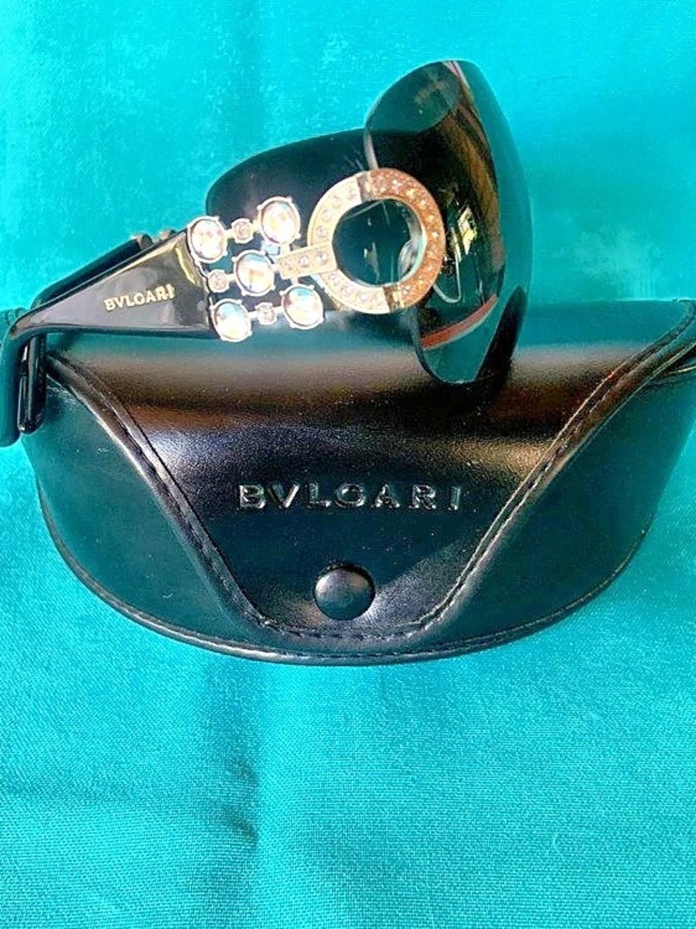 BVLGARI 653-B Crystal Shield Sunglasses